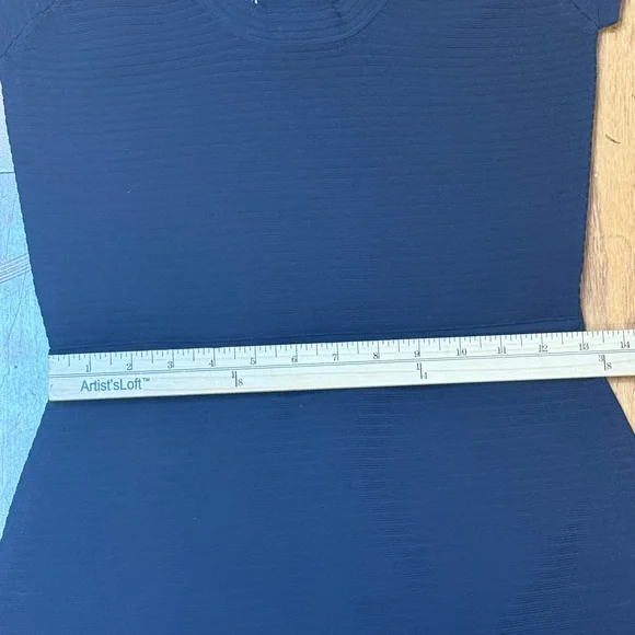 Bailey 44 Deck Ribbed Sweater Dress Navy Blue Stretch Midi Size S NWT 412-R302 - Picture 5 of 9